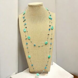 Vintage Turquoise Gold Chain Necklace